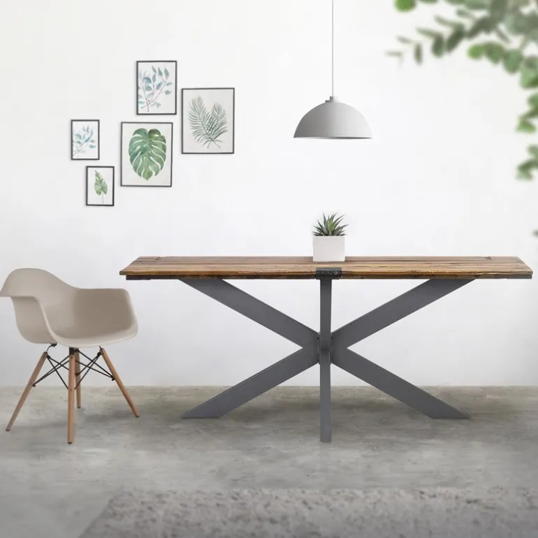 Tischbeine Tischgestell X-Design 78 x 71 x 120 cm Anthrazit aus Metall ML-Design