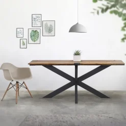 Tischbeine Tischgestell X-Design 78 x 71 x 120 cm Schwarz aus Metall ML-Design