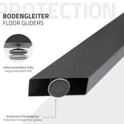 Tischbeine Tischgestell X-Design 85 x 71 x 85 cm Anthrazit aus Metall ML-Design
