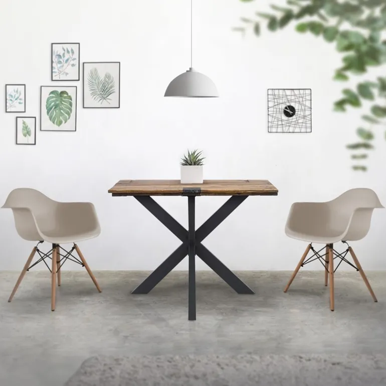 Tischbeine Tischgestell X-Design 85 x 71 x 85 cm Schwarz aus Metall ML-Design