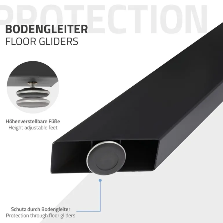 Tischbeine Tischgestell X-Design 98 x 58 x 43 cm schwarz aus Metall ML-Design