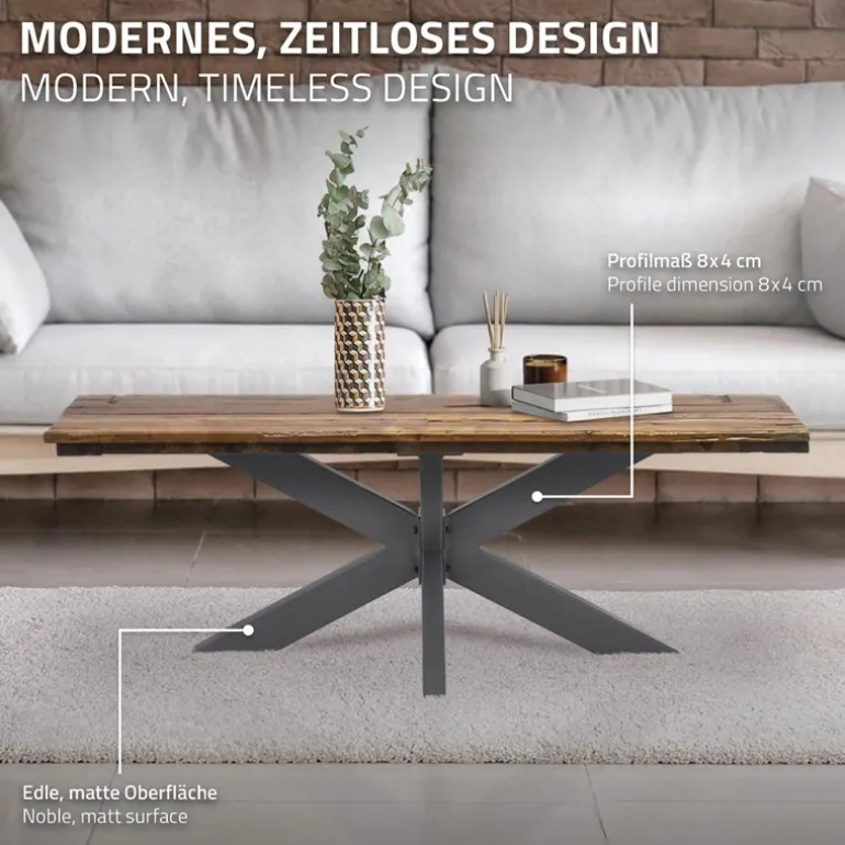 Tischbeine Tischgestell X-Design 98x58x43 cm Anthrazit aus Metall ML-Design
