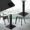 Tischgestell Single Schwarz Höhe 72cm aus pulverbeschichteteter Stahl 43x43 cm Bodenplatte Montagematerial ML-Design