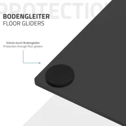 Tischgestell Single Schwarz Höhe 72cm aus pulverbeschichteteter Stahl 43x43 cm Bodenplatte Montagematerial ML-Design