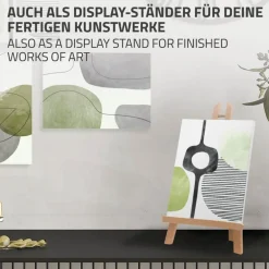 Tischstaffelei klein verstellbar 22x14x40,5 cm Braun aus Holz