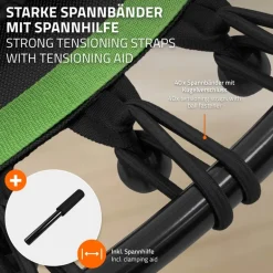 Trampolin Ø122cm mit höhenverstellbarer Haltegriff Stahl Grün bis 150kg Hauki