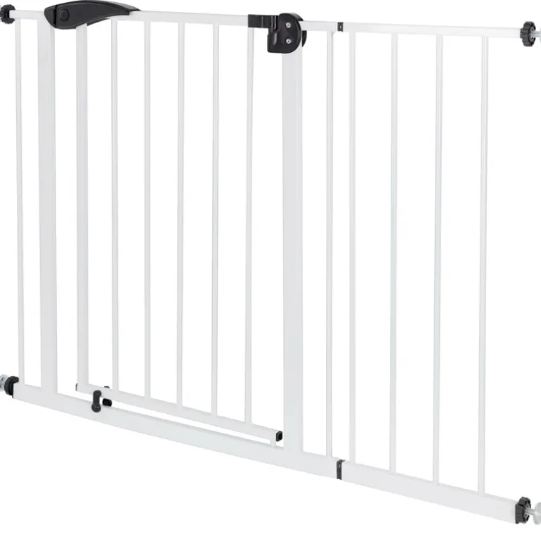 Türschutzgitter Weiß 105-115 cm aus Metall