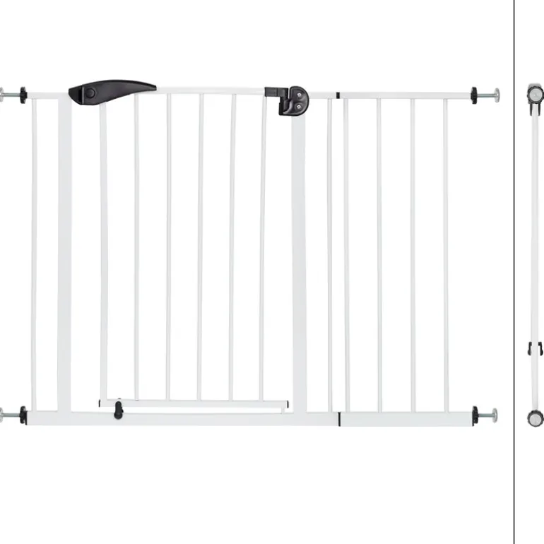 Türschutzgitter Weiß 105-115 cm aus Metall