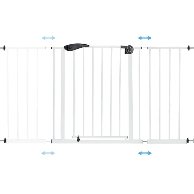 Türschutzgitter Weiß 105-115 cm aus Metall