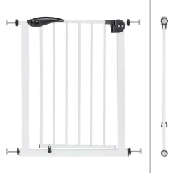 Türschutzgitter Weiß 70-75 cm aus Metall