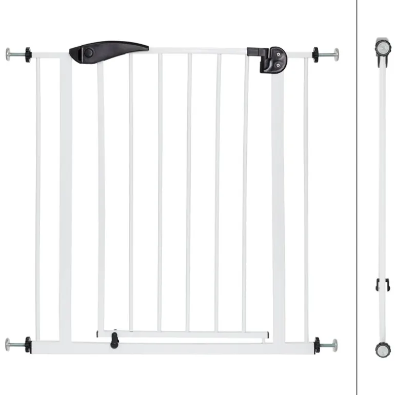 Türschutzgitter Weiß 75-85 cm aus Metall