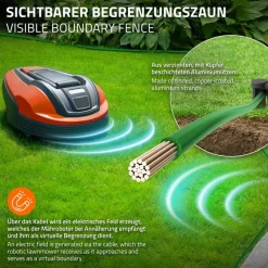 Universal 100m Begrenzungskabel für Mähroboter + 400 Erdnägel