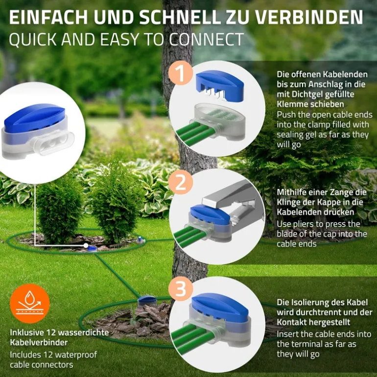 Universal 250m Begrenzungskabel für Mähroboter + 1000 Erdnägel