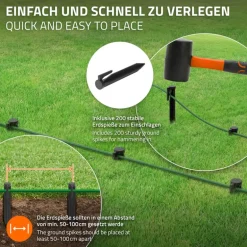 Universal 250m Begrenzungskabel für Mähroboter + 1000 Erdnägel