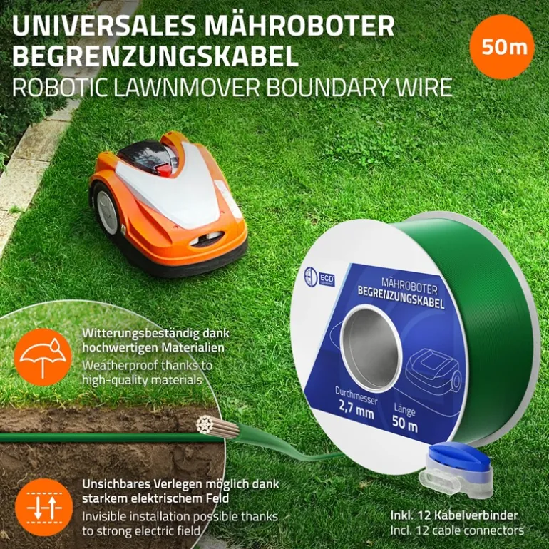 Universal 50m Begrenzungskabel für Mähroboter