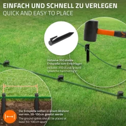 Universal 100m Begrenzungskabel für Mähroboter + 350 Erdnägel