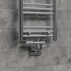 Ventil Armaturen Set Multiblock Chrome Durchgangsform inkl. Thermostatkopf LuxeBath