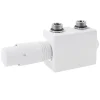 Ventil-Armaturen Set Weiß Universal für Eck- und Durchgangsform inkl. Thermostatkopf LuxeBath