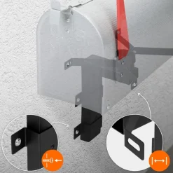 Wandhalterung Ständerhalterung für US Mailbox Schwarz aus Metall ML-Design