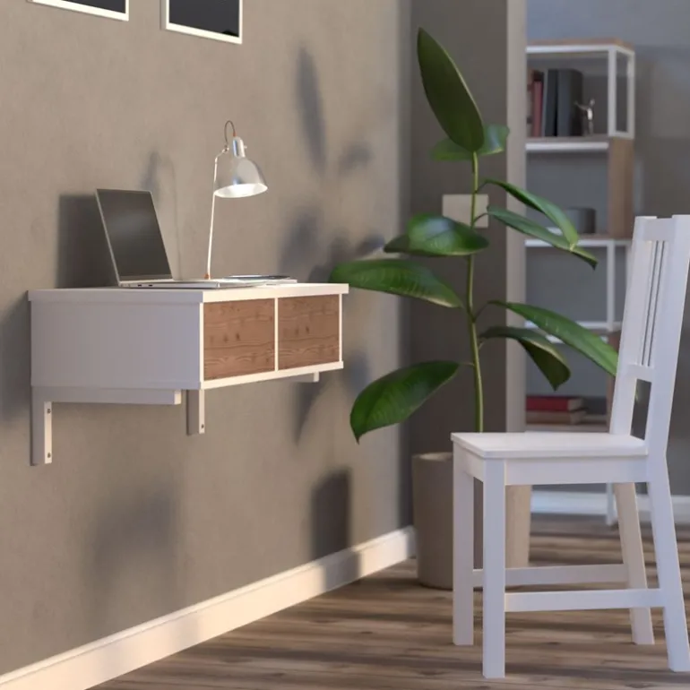 Wandkonsole Regalhalterung 2er Set 350 x 150 mm weiß aus Stahl ML-Design