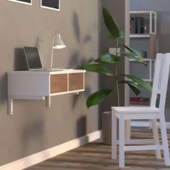 Wandkonsole Regalhalterung 2er Set 400 x 150 mm weiß aus Stahl ML-Design