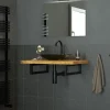 Wandkonsole Regalhalterung 2er Set 450 x 150 mm schwarz aus Stahl ML-Design