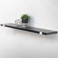 Wandkonsole Regalhalterung 2er Set 200 x 145 mm Weiß aus Stahl ML-Design