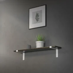 Wandkonsole Regalhalterung 2er Set 200 x 145 mm Weiß aus Stahl ML-Design