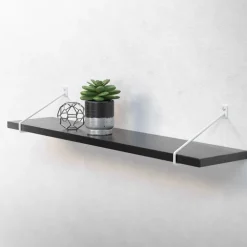 Wandkonsole Regalhalterung 2er Set 220 x 180 mm Weiß aus Stahl ML-Design