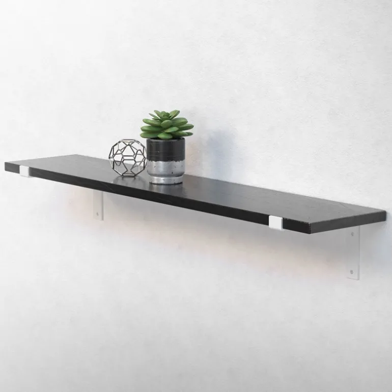 Wandkonsole Regalhalterung 2er Set 250 x 145 mm Weiß aus Stahl ML-Design