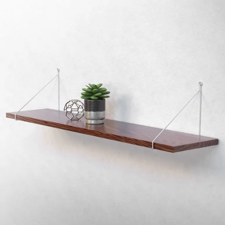 Wandkonsole Regalhalterung 2er Set 250 x 250 mm Silber aus Stahl ML-Design