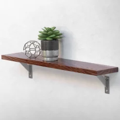Wandkonsole Regalhalterung 2er Set 120 x 120 mm Silber aus Aluminium ML-Design