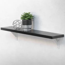 Wandkonsole Regalhalterung 2er Set 120 x 120 mm Weiß aus Aluminium ML-Design