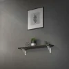 Wandkonsole Regalhalterung 2er Set 120 x 120 mm Weiß aus Aluminium ML-Design