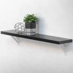Wandkonsole Regalhalterung 2er Set 120 x 120 mm Weiß aus Aluminium ML-Design