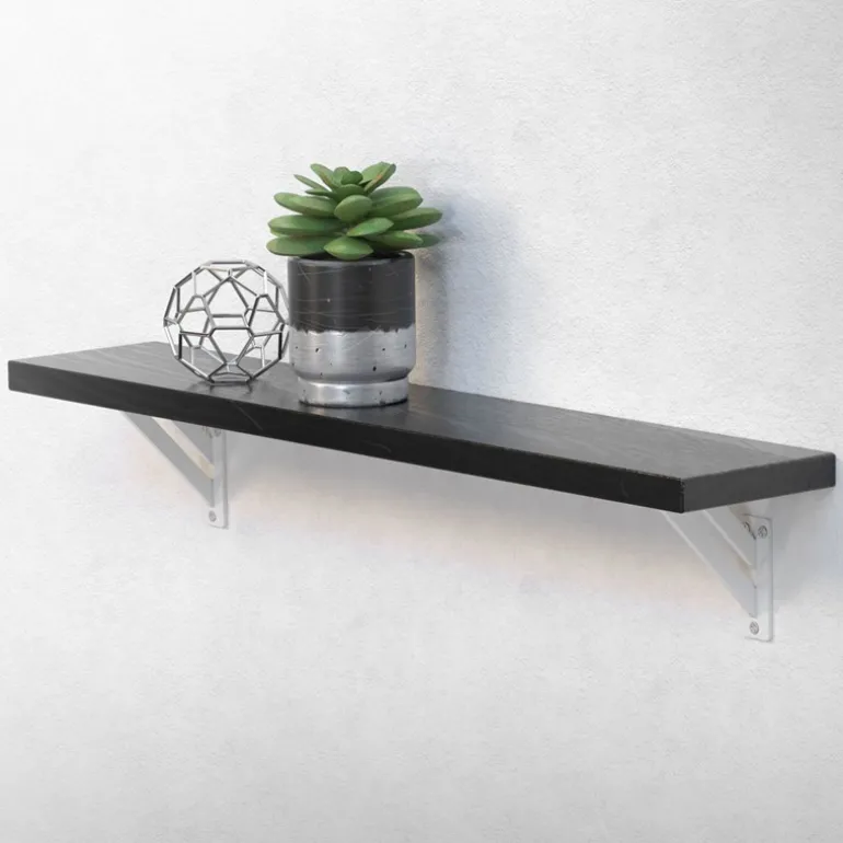 Wandkonsole Regalhalterung 2er Set 120 x 120 mm Weiß aus Aluminium ML-Design