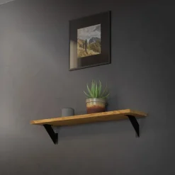Wandkonsole Regalhalterung 2er Set 150 x 150 cm Schwarz aus Stahl ML-Design