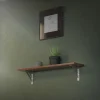 Wandkonsole Regalhalterung 2er Set 180 x 180 mm Silber aus Aluminium ML-Design