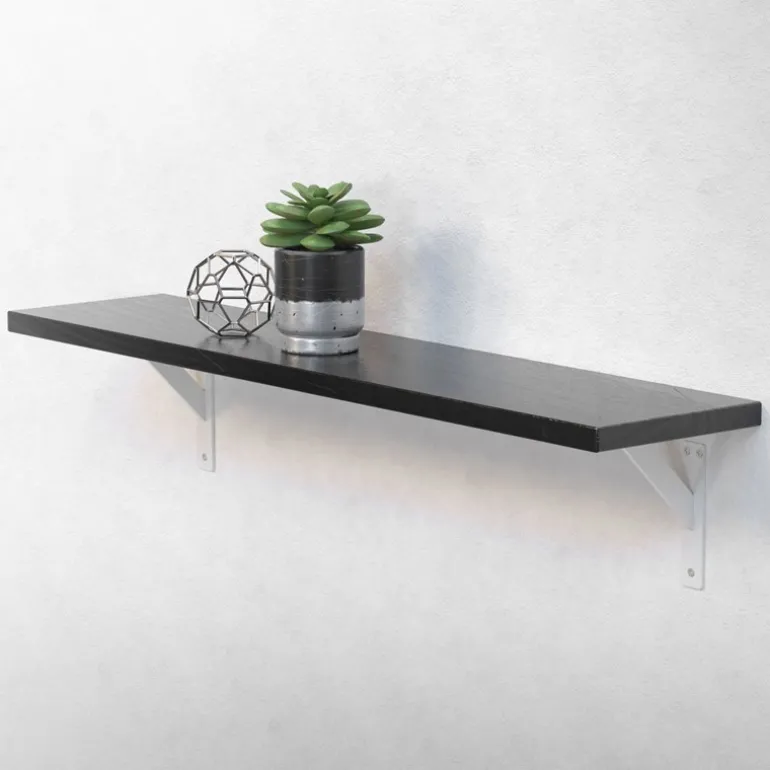 Wandkonsole Regalhalterung 2er Set 180 x 180 mm Weiß aus Aluminium ML-Design
