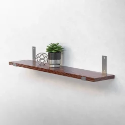 Wandkonsole Regalhalterung 2er Set 200 x 140 mm Grau Stahl ML-Design