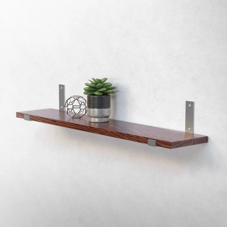 Wandkonsole Regalhalterung 2er Set 200 x 140 mm Grau Stahl ML-Design
