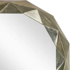 Wandspiegel Ø 65 cm Gold aus Glas mit Metallrahmen WOMO-Design