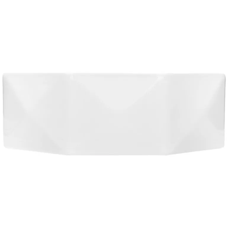 Waschbecken Diamantform ohne Überlauf Ø 42x13,5 cm Weiß aus Keramik ML-Design