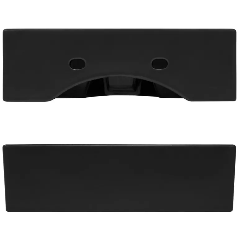 Waschbecken Eckig mit Überlauf 41,5x36x13 cm Schwarz aus Keramik ML-Design