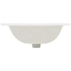 Waschbecken Eckig mit Überlauf 52,5x45x21 cm Weiß aus Keramik ML-Design