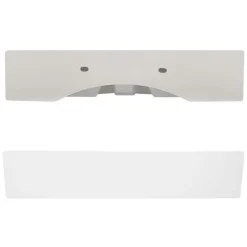Waschbecken Eckig mit Überlauf 605x365x130 mm Weiß aus Keramik