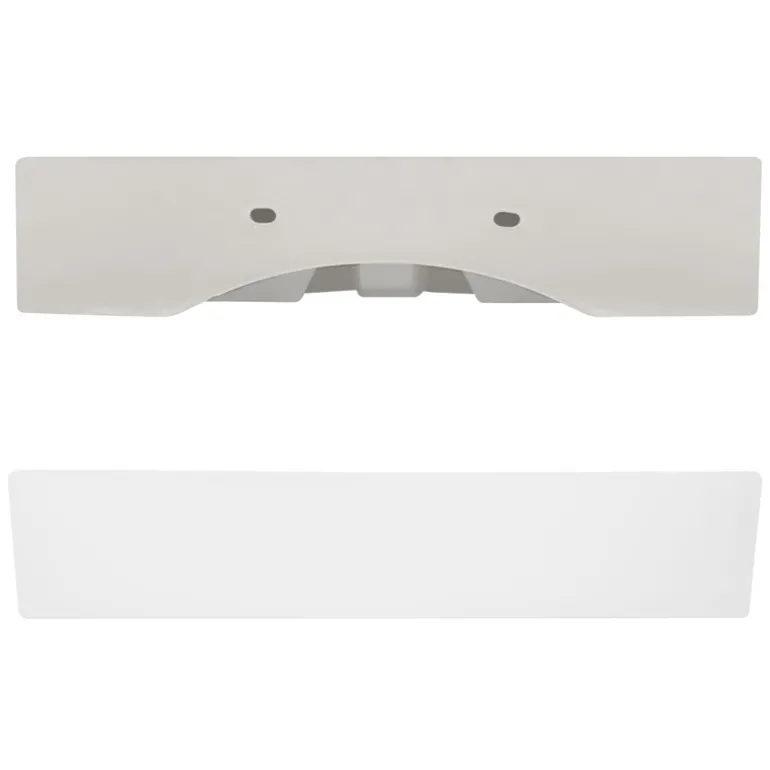 Waschbecken Eckig mit Überlauf 605x365x130 mm Weiß aus Keramik
