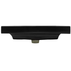 Waschbecken Eckig mit Überlauf 61x46,5x15,5 mm Schwarz matt aus Keramik ML-Design