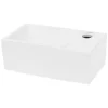 Waschbecken Eckig ohne Überlauf 35x20,5x12,5 cm Weiß aus Keramik