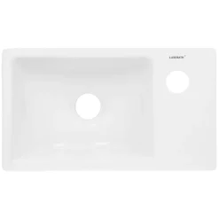 Waschbecken Eckig ohne Überlauf 35x20,5x12,5 cm Weiß aus Keramik
